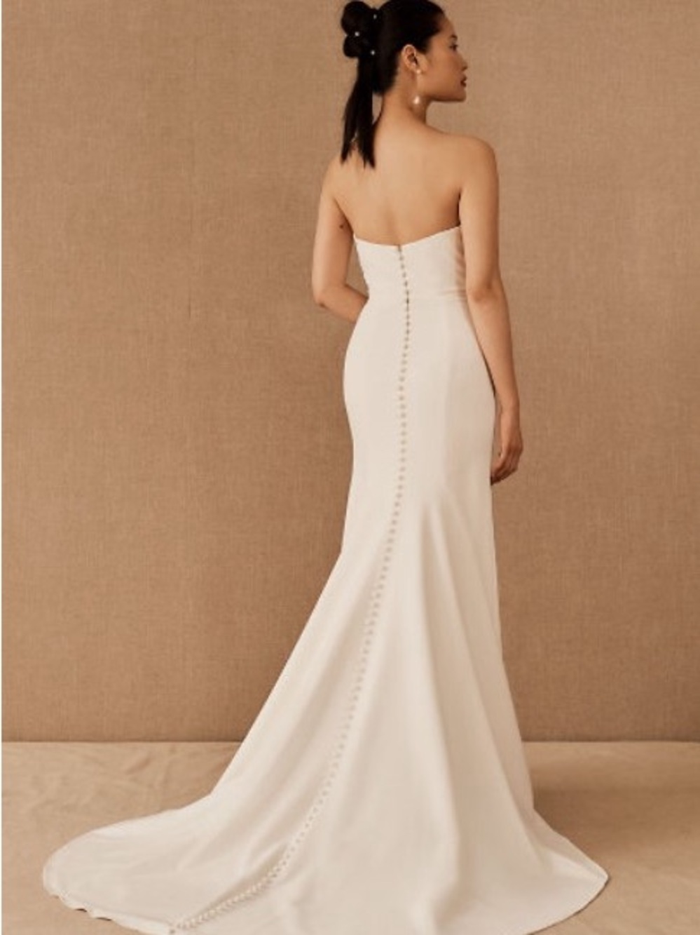 Jenny Yoo White Strapless Sweetheart Fit & Flare Wedding Gown Size 6 NWOT - Picture 4 of 6